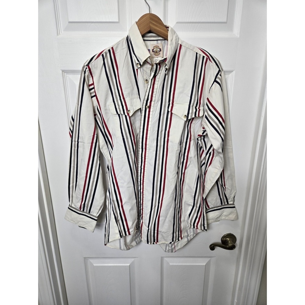 Vintahe 90s Old El Paso Shirt Works Western Shirt Mens M/L Striped Made USA